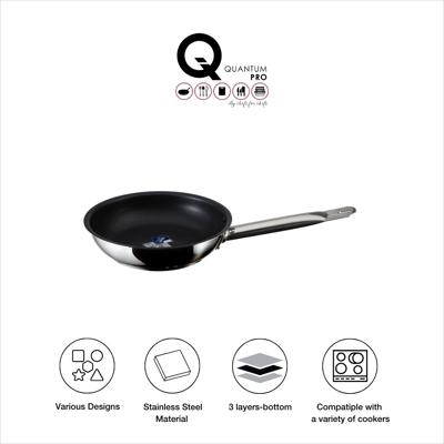 QUANTUM PRO FRYING PAN SS NON STICK  240XH45MM