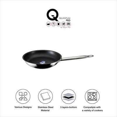  CHẢO INOX CHỐNG DÍNH 280X50MM (SS NON STICK FRYING PAN) 