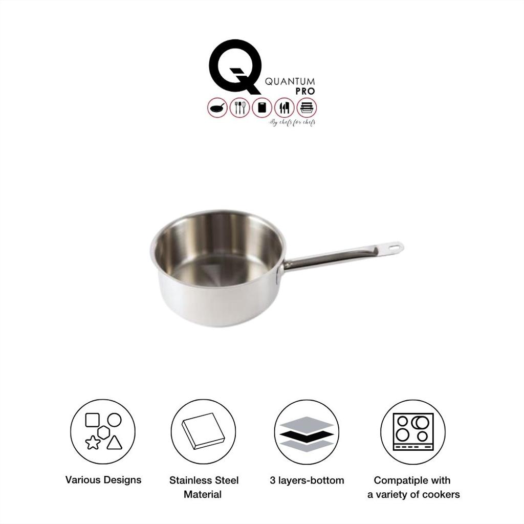  QUANTUM PRO SAUCEPAN LOW SS 1.4L 160XH70MM